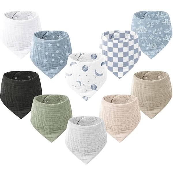 710fxCR0hlL._SX679_ Konssy Muslin Baby Bibs